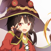 Megumin showing peace